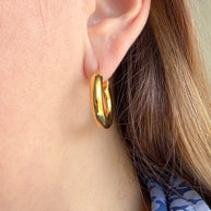 Big Golden Plain Steel Hoops