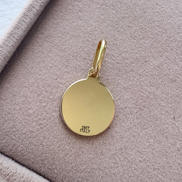 St. Miguel Arcangel 18k Solid Italian Gold Charm