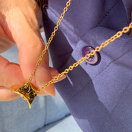 Golden Cowboy Y Style Adjustable Chain Steel Necklace