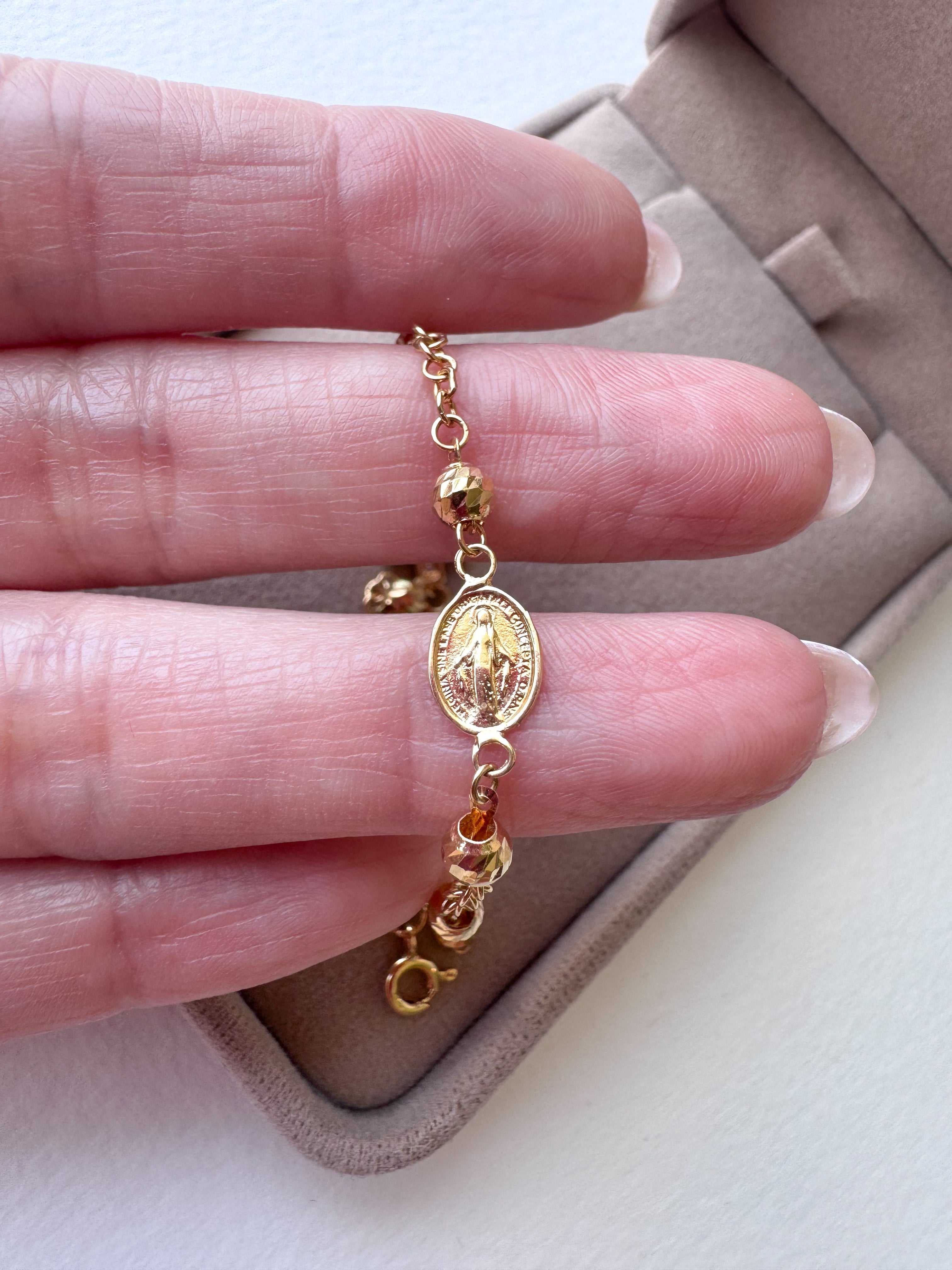 Golden Denario Style 18k Gold Bracelet