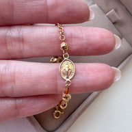Golden Denario Style 18k Gold Bracelet