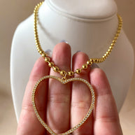 Big Crystals Heart Shape Necklace