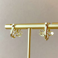 Butterfly Crystal Hoops