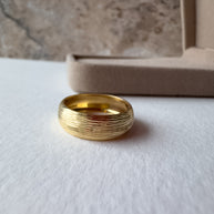 Chunky Dome Golden 18K Solid Gold Thick Ring