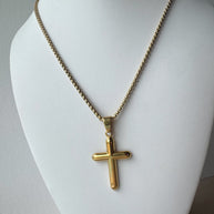 Golden Cross Men Necklace
