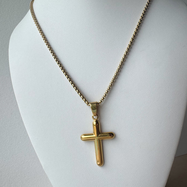Golden Cross Men Necklace