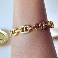 Puffed Mariner Rigid Steel Bracelet