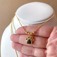 4 Different Multicolor Adjustable Dog Paw Necklaces