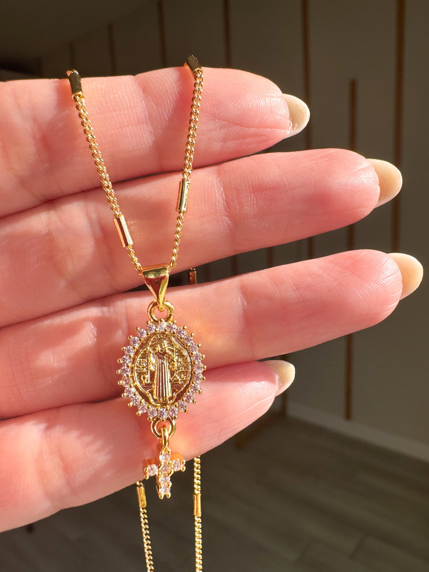 Saint Benedict & Cross Necklace