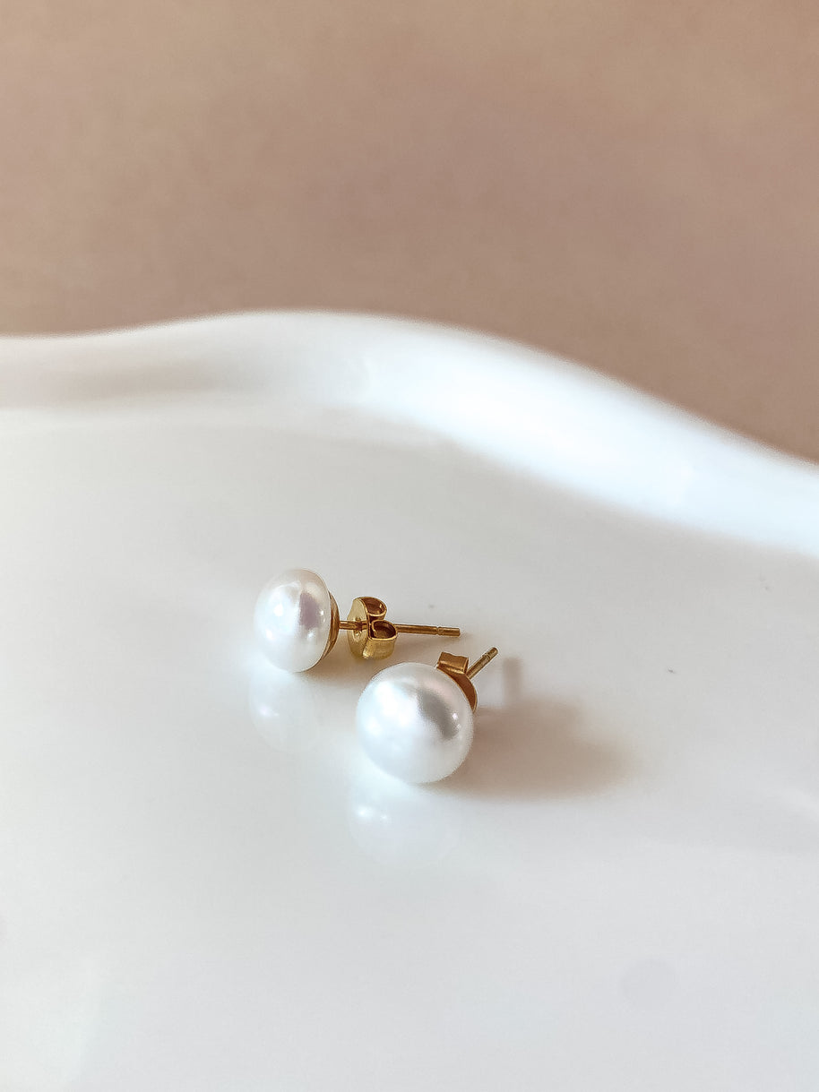 Little Pearls Steel Earrings