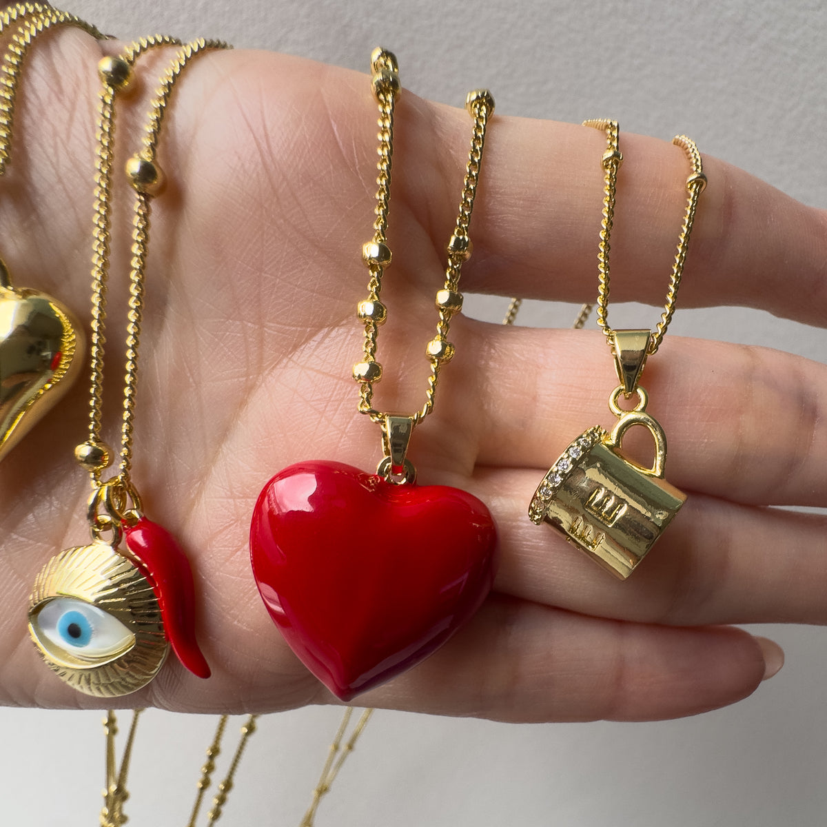 Variety of Individual Golden Style Necklaces