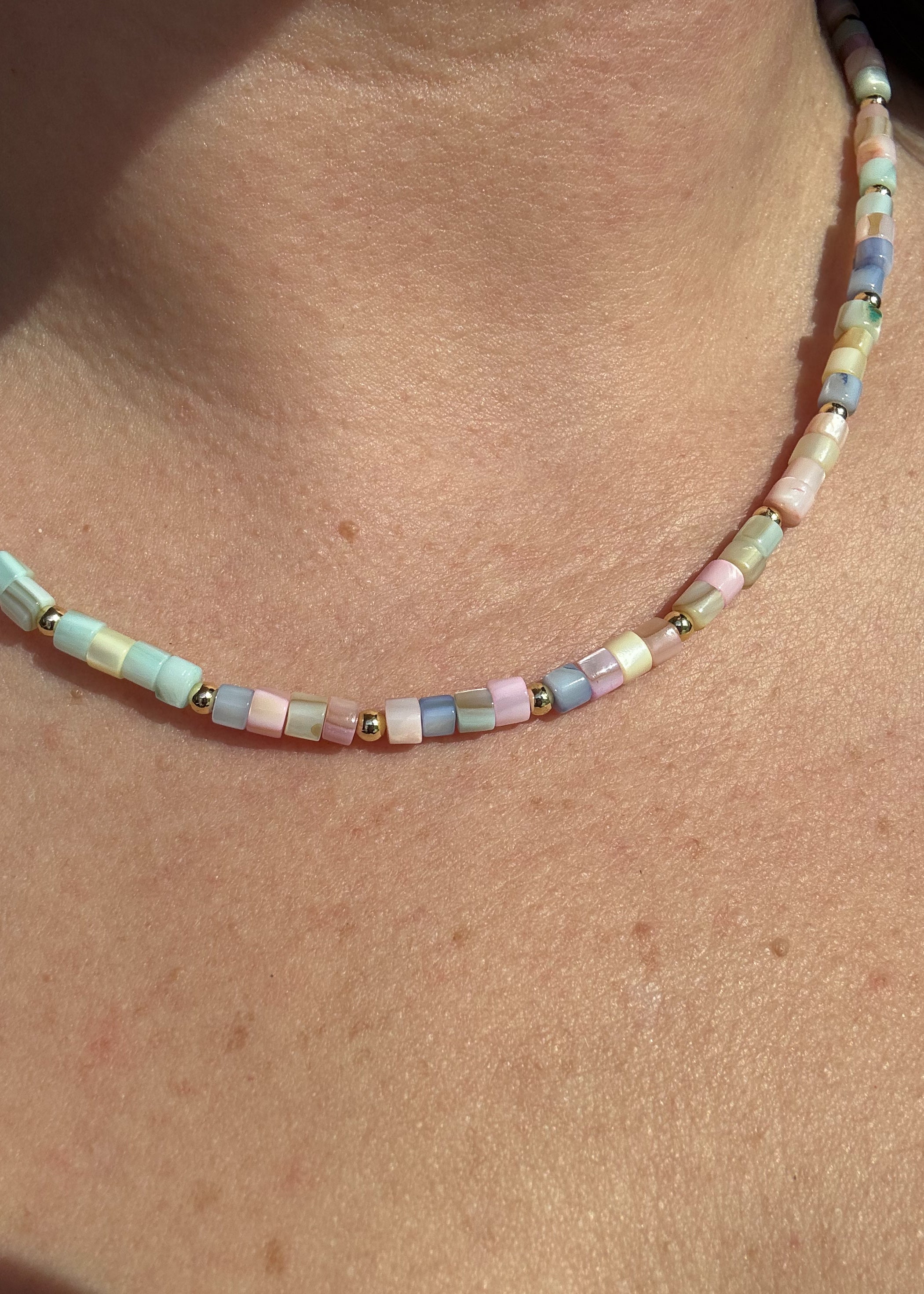 Pastel Colors Beads Necklace