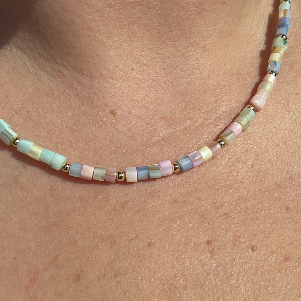Pastel Colors Beads Necklace