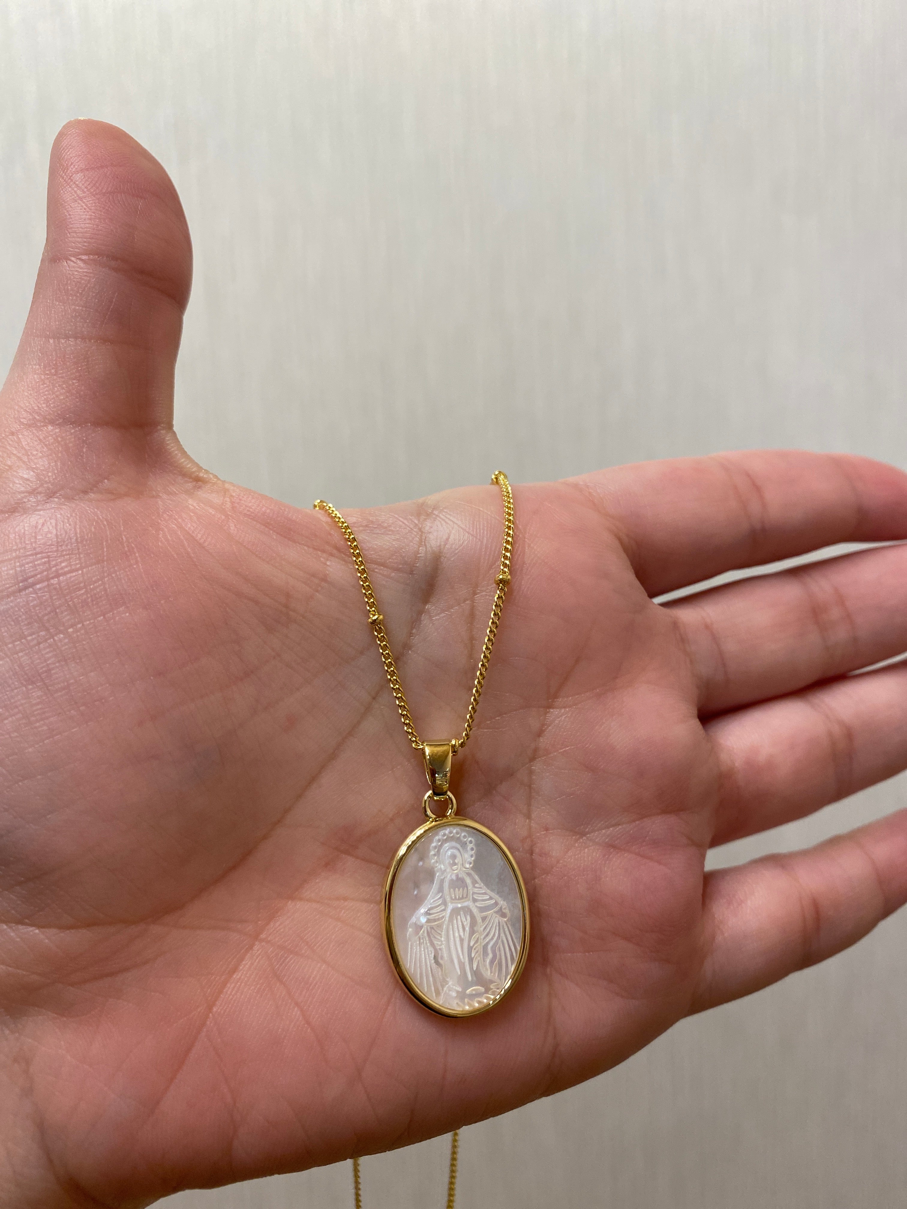 Miracle Medal Style Necklace