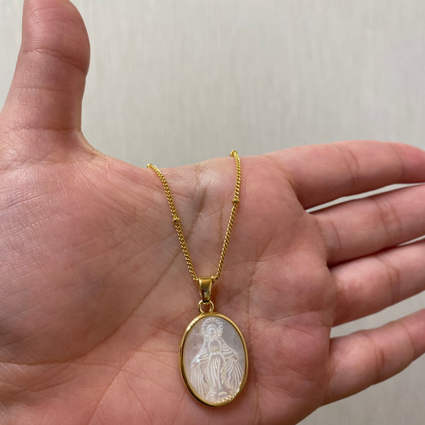 Miracle Medal Style Necklace
