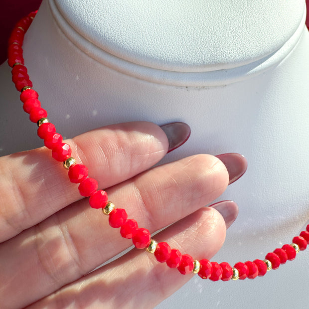 Cadena Beads Rojos