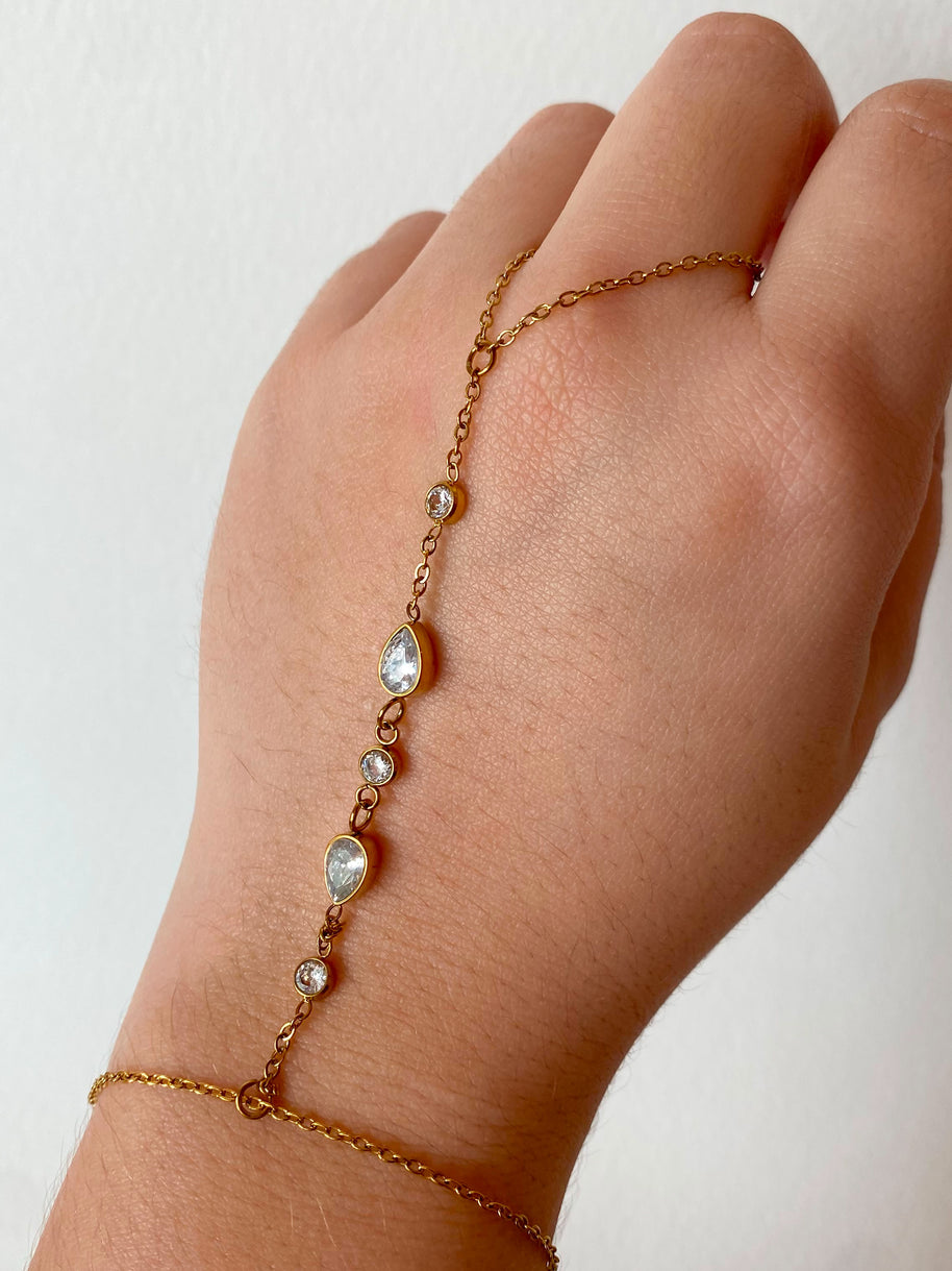 Zircon Drop Style Ring - Bracelet