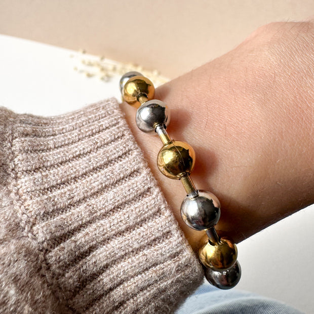 Silver & Gold Balls Bracelet