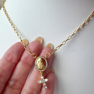 Virgin of the Valley & Jesus Heart Necklace