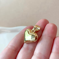 Plain Golden Heart Medium Charm