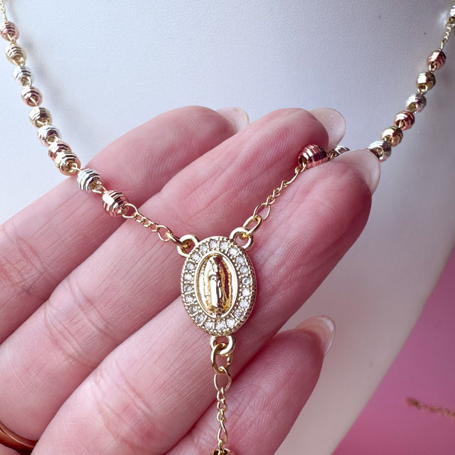 3 Gold Classic Style Guadalupe Rosary