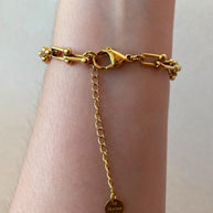 Steel Medium Links Golden Bracelet