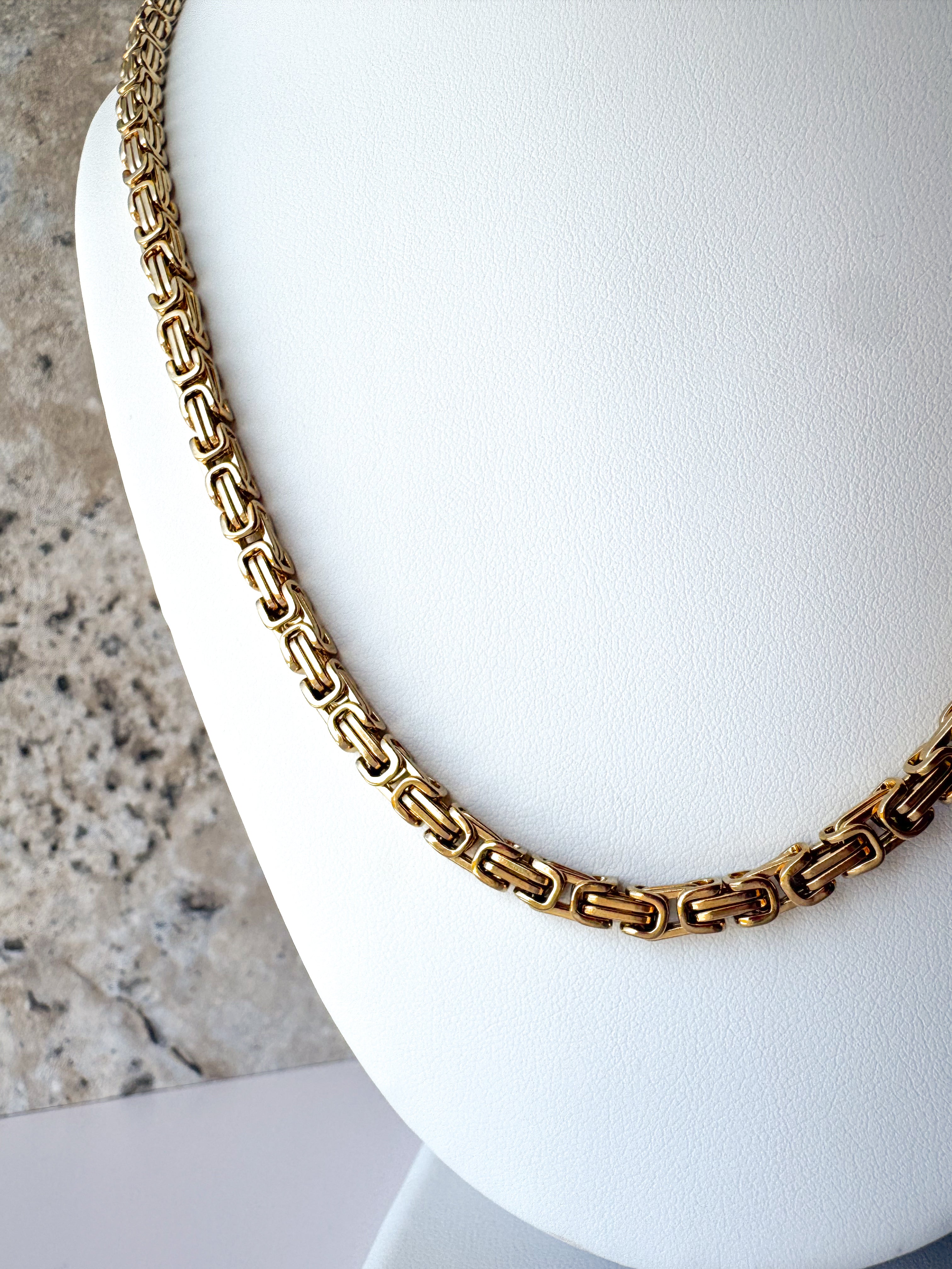 Interlaced Style Golden Thick Chain