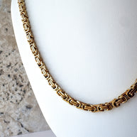 Interlaced Style Golden Thick Chain