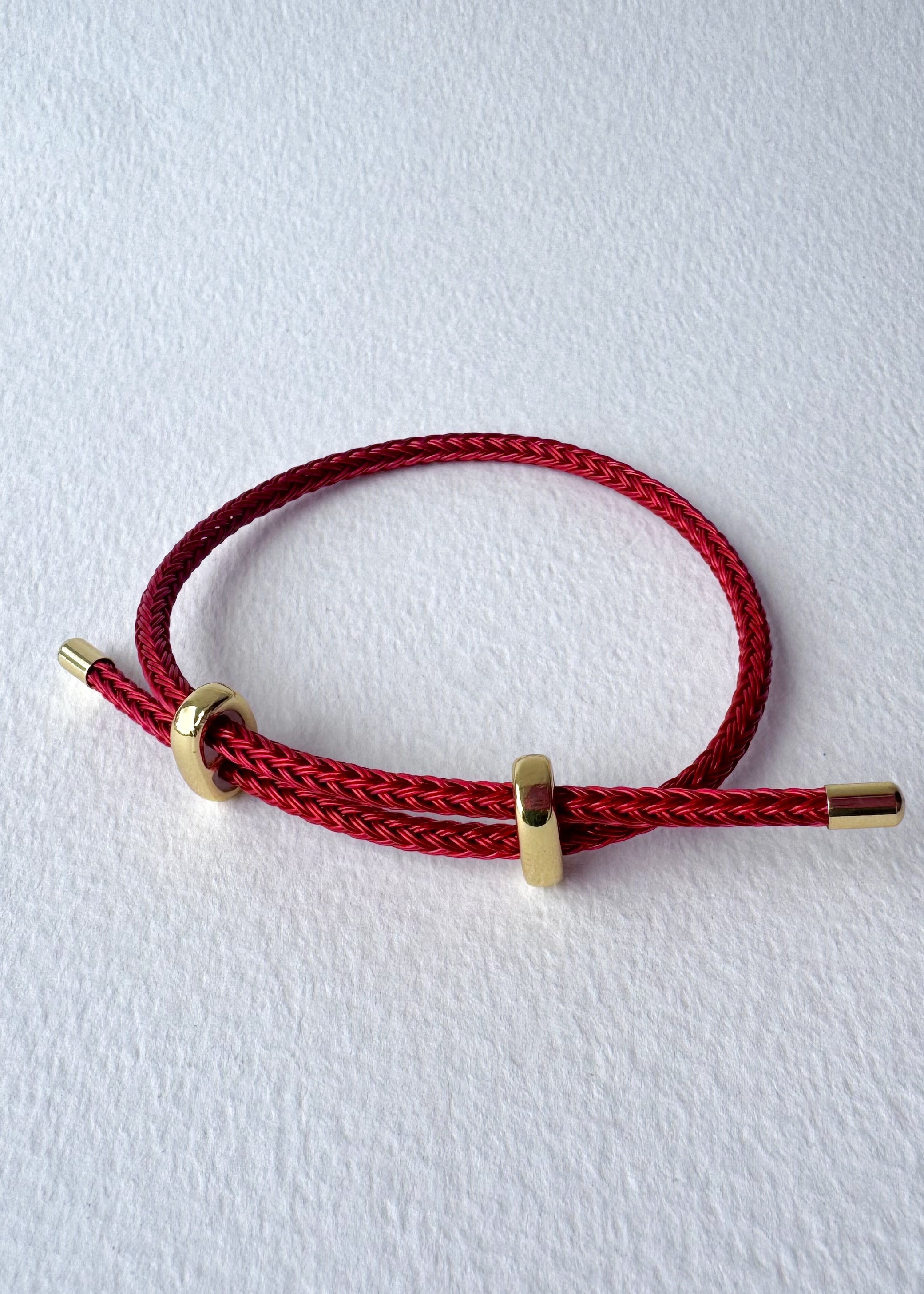 Pink, Black and Red Adjustable Leather Bracelets