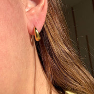 Gold & Silver Oval Hoops