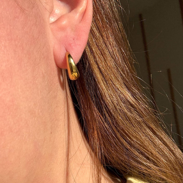 Gold & Silver Oval Hoops