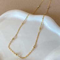 Links and Balls Pattern Plain Golden Chain