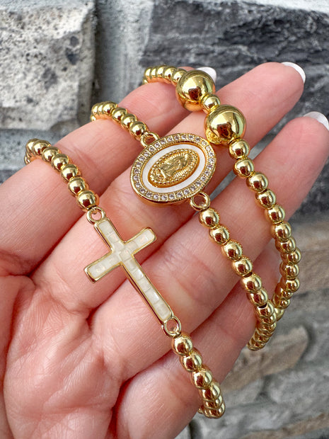 Pulseras Elásticas Dijes Religiosos
