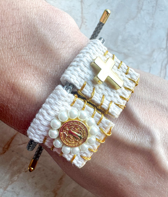Brazalete Escapulario Blanco