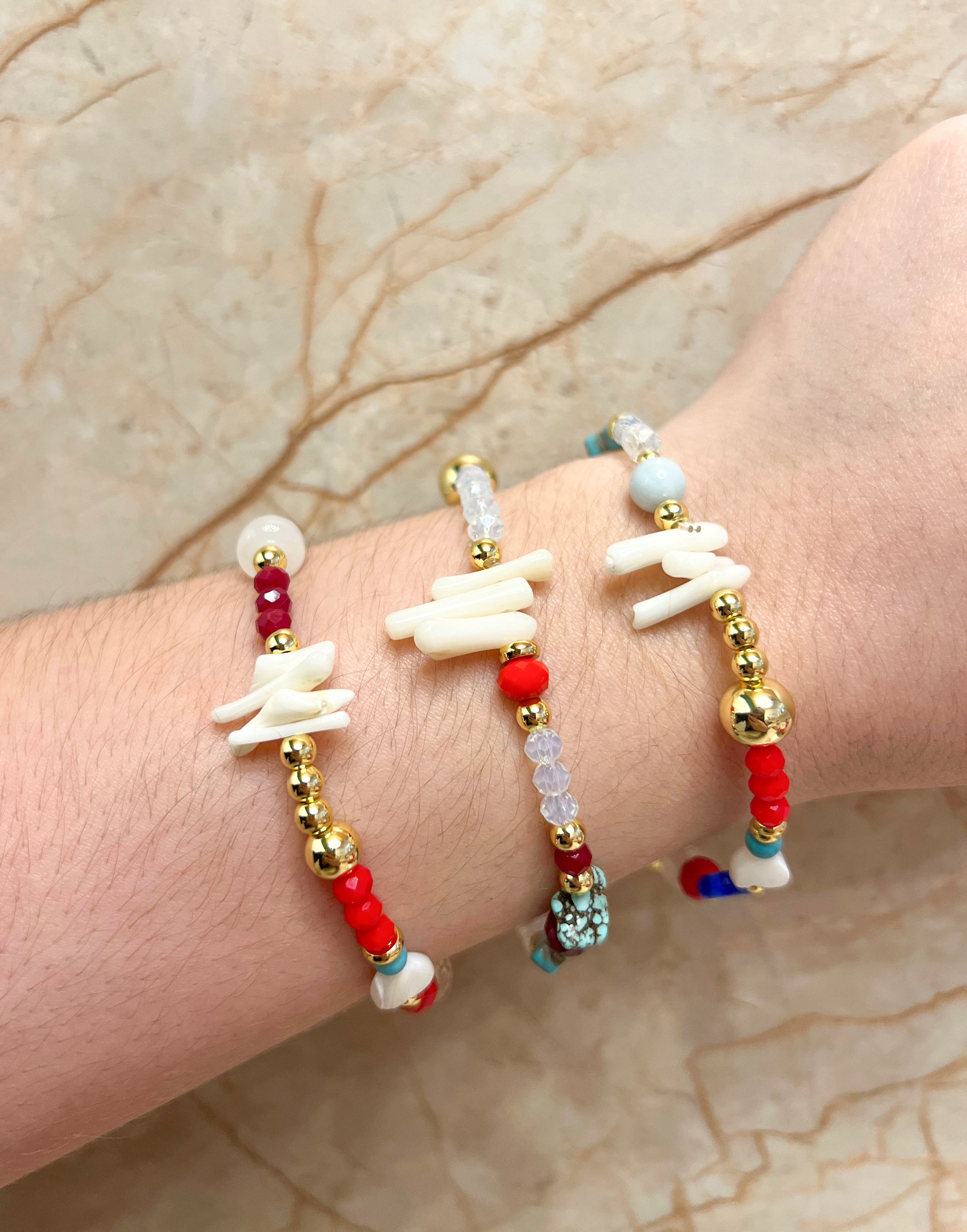 Protection Assorted Charms Elastic Bracelets