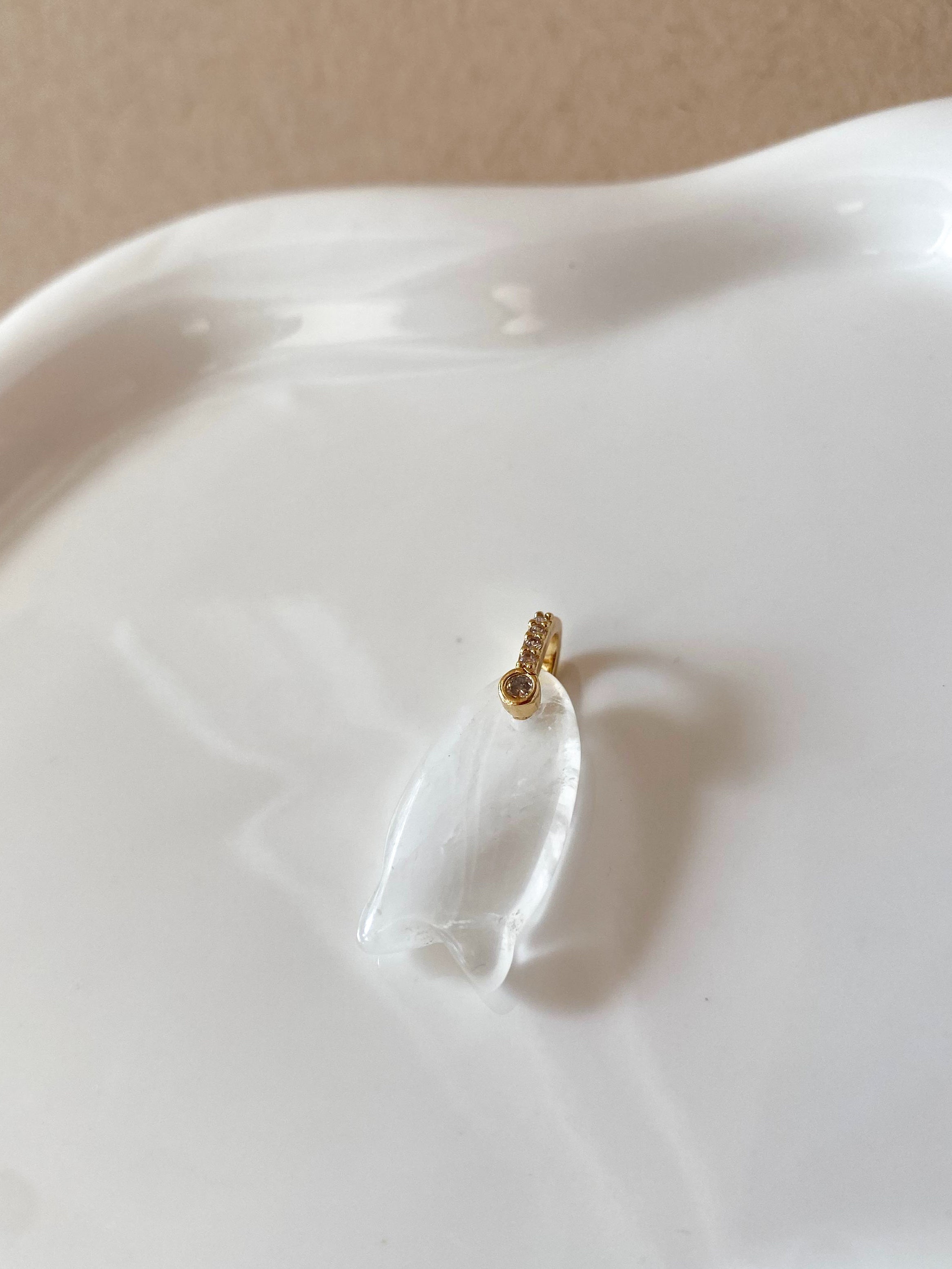 Clear Quartz Fish Charms