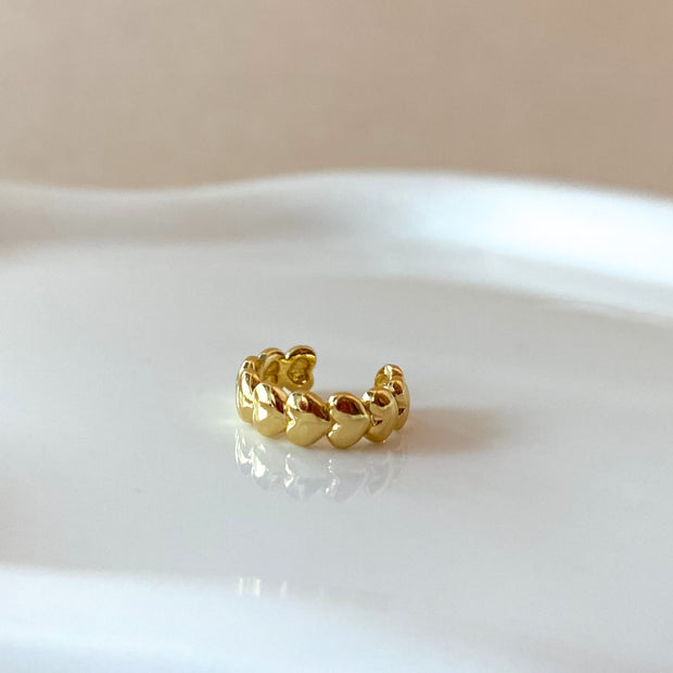 Little Hearts Pattern Ear Cuff