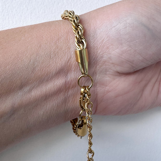 Golden Rope Steel Thick Style Bracelets