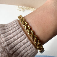 Interlaced Thin Golden Bracelet