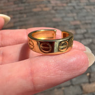 Golden Screw Style Ring