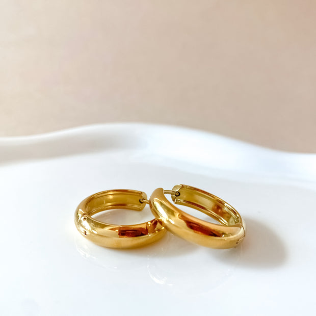 Golden Steel Big & Medium Hoops