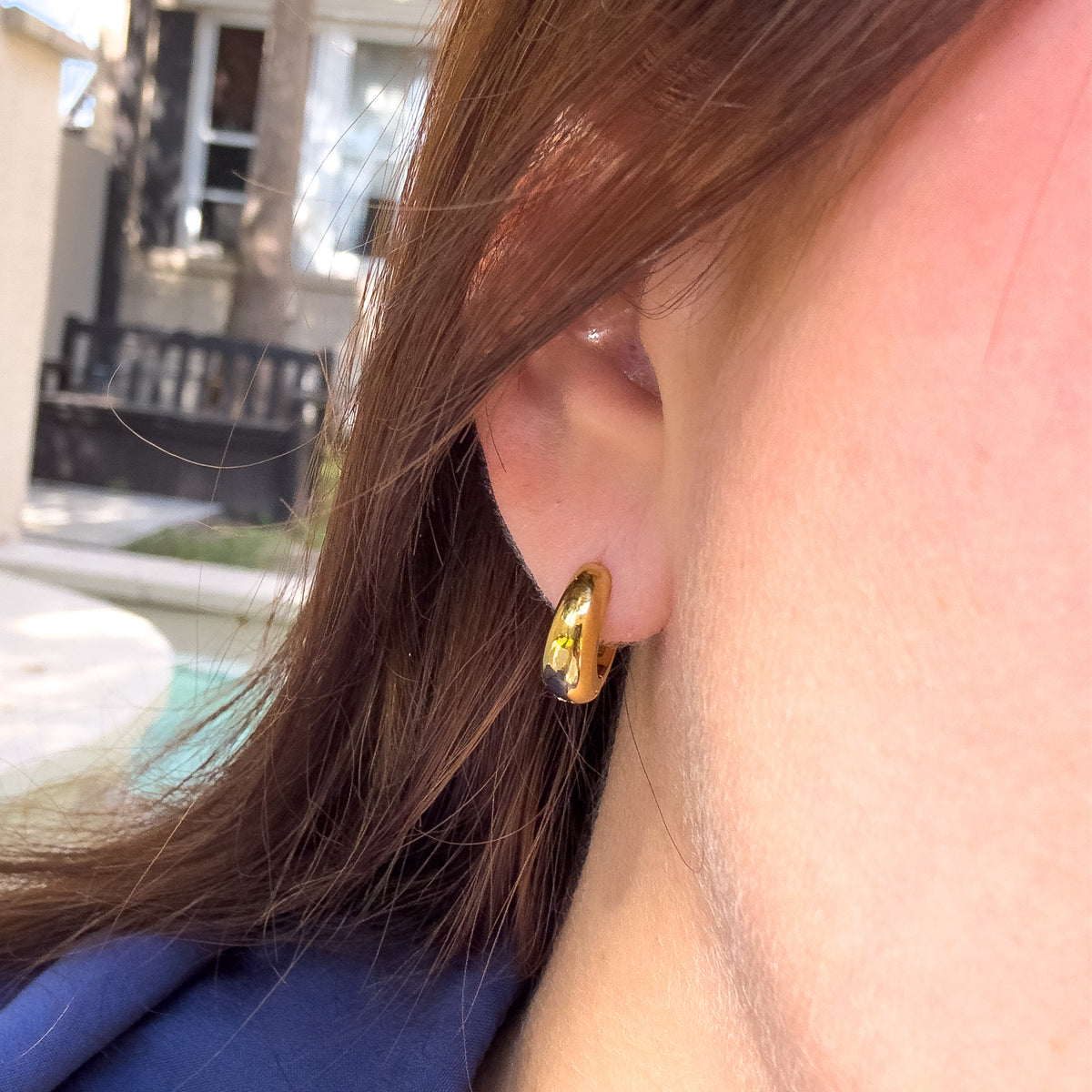 Golden Steel Classic Oval Hoops