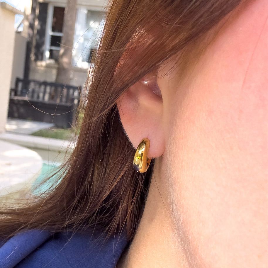 Golden Steel Classic Oval Hoops