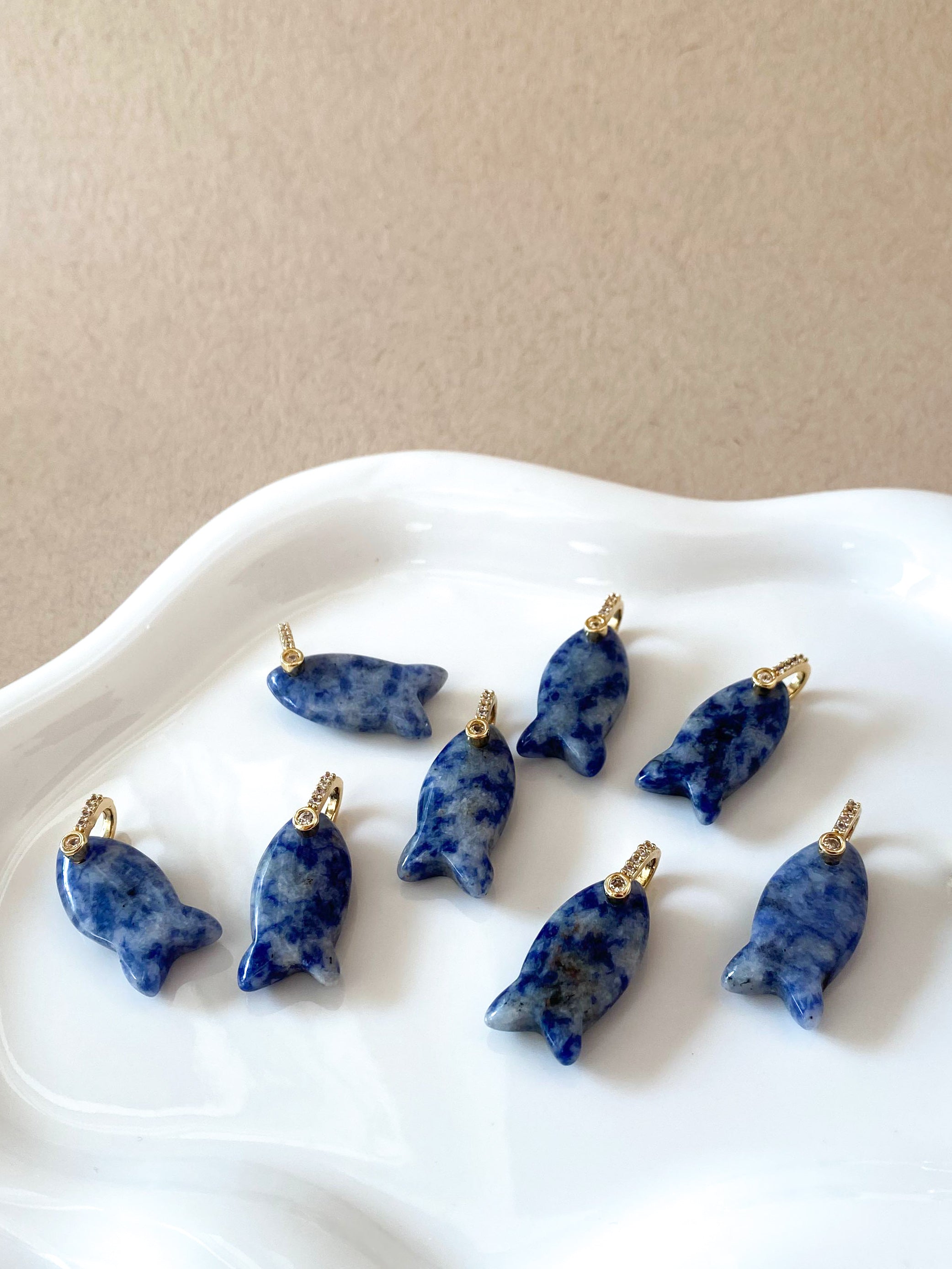 Sodalite Stone Fish Charms