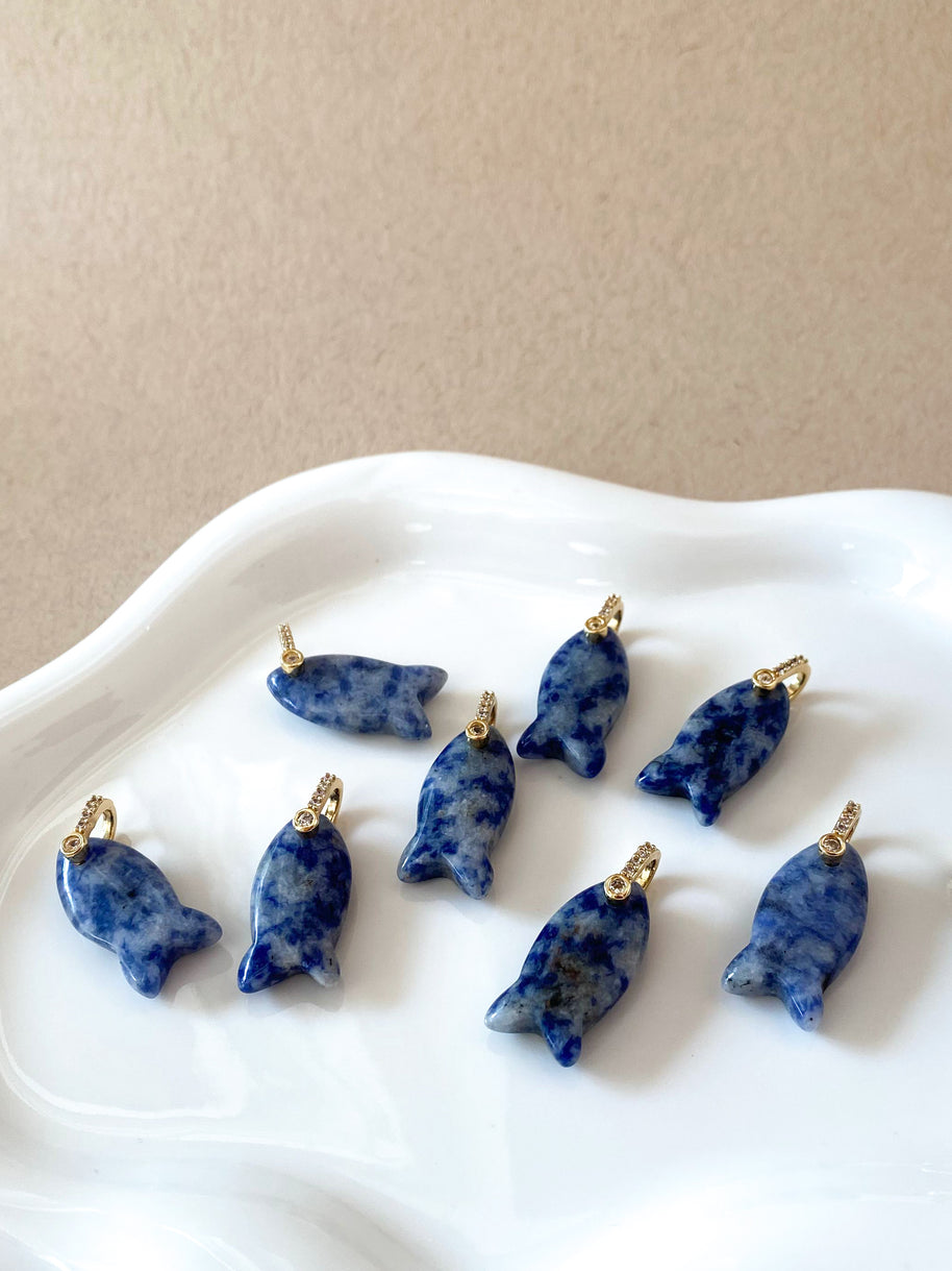 Sodalite Stone Fish Charms