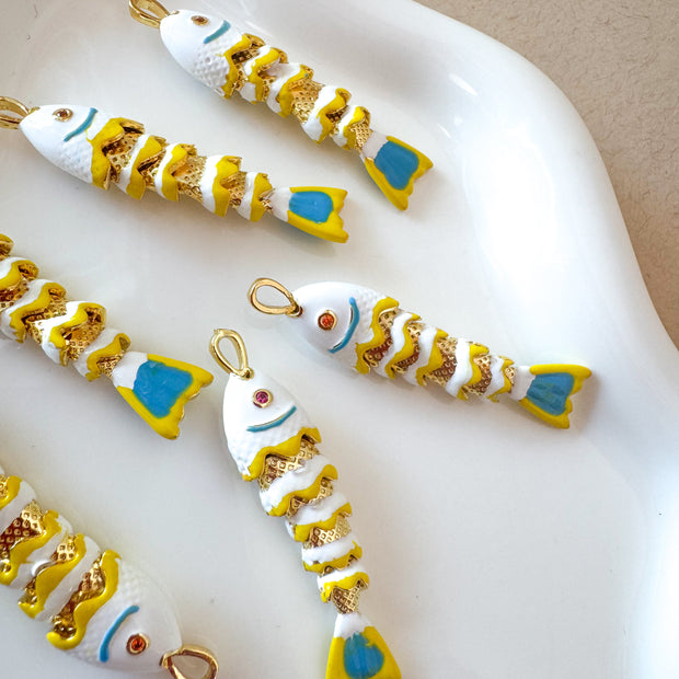 White Fishes Charms