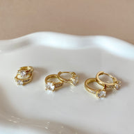 Big, Medium and Little Zircons Hoops