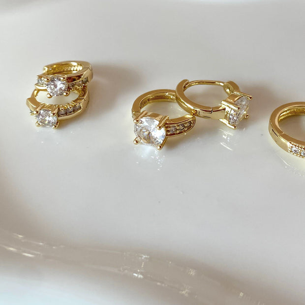 Big, Medium and Little Zircons Hoops