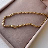 Sailor Style 14k Solid Gold Bracelet