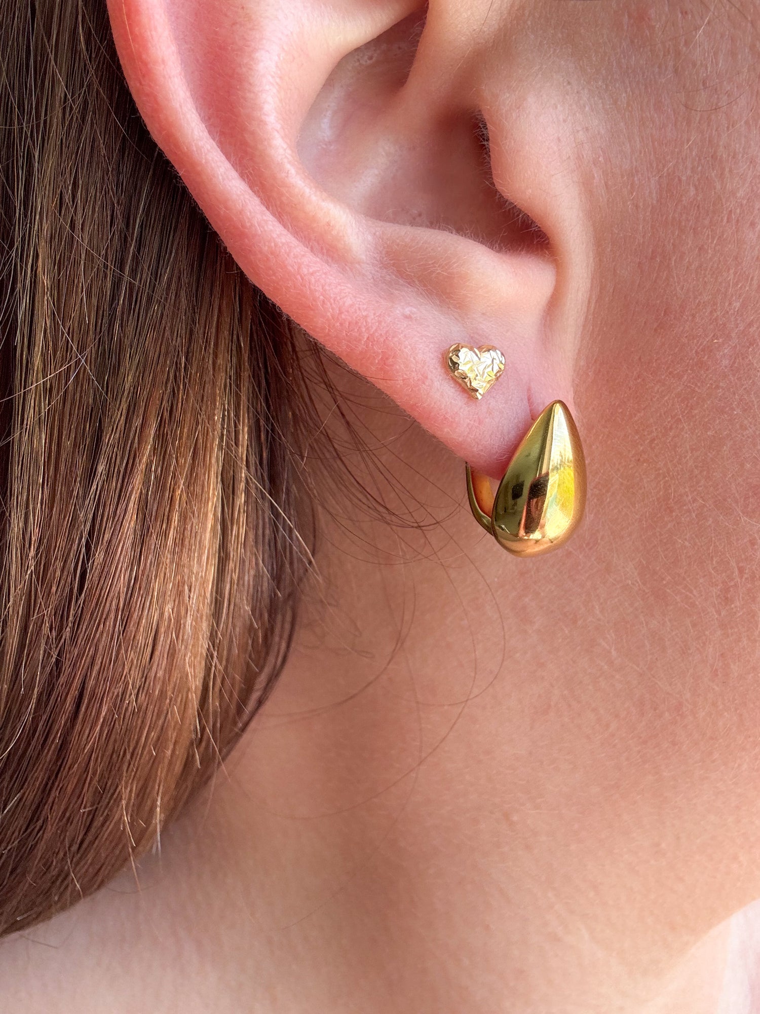 Golden Oval Plain Hoops